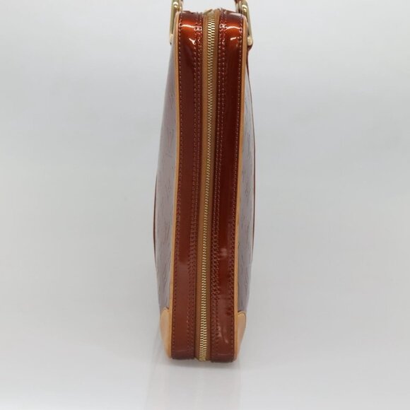 LOUIS VUITTON Monogram Vernis Van Damme Hand Bag Bronze M91125 LV Auth 134518 - Picture 5 of 16
